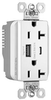 Usb Charger Rcpt, 2Port, 125V, White; Product Range Legrand Pass & Seymour - 22AC2701 - Newark, An Avnet Company
