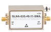 40 dB Gain 1.1 dB NF Low Noise High Gain Amplifier Operating From 3.1 GHz to 3.5 GHz with 15 dBm P1dB and SMA -- SLNA-035-40-11-SMA