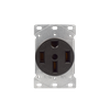 Grounding Flush Mount Range Outlet, 50 Amp 125V/250V 14-50R for Special Purpose - 2106M - Suzhou Ele Mfg Co., Ltd.