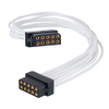 6+6 Pos. Female DIL 24 AWG Cable Assembly, 210mm, double-end, for Latches - M80-FC11205L0-0210F - Harwin Plc
