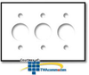 Leviton Urea 3 Gang Single Receptacle Metal Wallplate - S73-N - TelephoneStuff.com