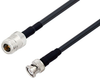N Female to BNC Male Cable 12 Inch Length Using LMR-240 Coax with HeatShrink - PE3W05366/HS-12 - Pasternack