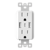 2 Type-A + 1 Type-C Triple USB Ports with 21W USB In Wall Outlet - ERU2221AAC1A - Suzhou Ele Mfg Co., Ltd.