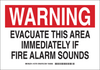 Brady B-401 High Impact Polystyrene Rectangle White Emergency Evacuation Sign - 14 in Width x 10 in Height - 127372 - 754473-75707 - R. S. Hughes Company, Inc.