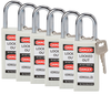 White Long Body Safety Padlock - 123404 - Brady Corporation