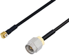 Snap-On MMBX Plug Right Angle to SMA Male Cable 6 Inch Length Using PE-SR405FLJ Coax - PE3C4069-6 - Pasternack