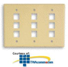ICC Triple Gang Faceplate - 9 Port - IC107FT9 - TelephoneStuff.com