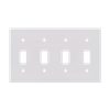 4-Gang Toggle Wall Plates, Thermoplastic Medium Size Glossy Finish - 3014M - Suzhou Ele Mfg Co., Ltd.