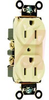 Receptacle, Hard Use Duplex, 15 Amp, 125 V, 5-15R NEMA Config.,Back & Side Wire -- 70050626