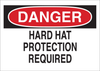 Brady B-555 Aluminum Rectangle White Personal Protection Equipment (PPE) Sign - 10 in Width x 7 in Height - TEXT: DANGER - 42793 - 754476-42793 - R. S. Hughes Company, Inc.