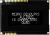 Oled Alphanumeric Display, 16 X 4, Cob; Character Count X Line Midas - 21AH3317 - Newark, An Avnet Company
