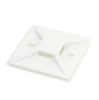 HellermannTyton MB5A10C2 Cable Tie, Zip Tie, Mounting Base White 4-Way-Adhesive and # 8 Screw - 21243 - Waytek, Inc.