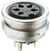 connector,circular din,female chassis socket w/lock ring,front mount,12 cont - 70151537 - Allied Electronics, Inc.