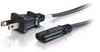 6ft 18 AWG 2-Slot Non-Polarized Power Cord (NEMA 1-15P to IEC320C7) -- 2306-27398-006 - Image