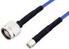 N Male to SMA Male LSZH Jacketed Low PIM Cable 100 cm Length Using SR402FLJ Low PIM Coax with HeatShrink, RoHS - PE3C2006-100CM - Pasternack