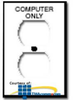 Leviton Computer Only Wallplate 1-Gang 1-Duplex - 80703-CO - TelephoneStuff.com