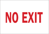 Brady B-555 Aluminum Rectangle White No Exit Sign - 10 in Width x 7 in Height - TEXT: NO EXIT - 41063 - 754476-41063 - R. S. Hughes Company, Inc.