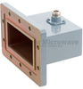 WR-340 to Type N Female Waveguide to Coax Adapter CPR-340G Grooved with 2.2 GHz to 3.3 GHz F Band in Aluminum, Paint - FMWCA1067 - Fairview Microwave Inc.