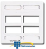 Siemon Double Gang Faceplate for 12 MAX Modules - MX-FP-D-12-02 - TelephoneStuff.com