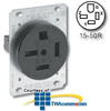 Leviton Flush Mount Receptacle 50Amp 250V - 8450 - TelephoneStuff.com