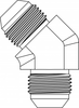 JIC Union Elbow 45° -- 2504-04-04 - Image