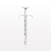 Syringe, Contoured Plunger, Wing Grip, Male Luer Lock with Non-Vented Female Luer Lock Cap, White - C9102 - Qosina Corp.