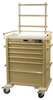 AL809M6-ANS Aluminum Tall 6 Drawer Anesthesia Cart with.. -- AL809M6-ANS - Image