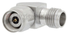 Miter RA 1.85mm Female (Jack) to 2.4mm Male (Plug) Adapter, Passivated Stainless Steel Body, 1.4 VSWR - SM3841 - Fairview Microwave Inc.