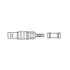 LOC Male, Crimp Sleeve, RG174/U - 8931 - E-Z-HOOK, a division of Tektest, Inc.