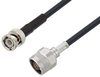 BNC Male to N Male Cable 24 Inch Length Using LMR-240 Coax - PE3W05881-24 - Pasternack