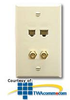 ICC Wall Plate with IDC - 6P/6C, CAT 5e and CATV - ICRDSV25 - TelephoneStuff.com
