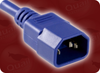 IEC-60320-C14 BLUE to IEC-60320-C13 LEFT ANGLE BLUE HOME // Power Cords // IEC/Jumper Power Cords // Universal -- 5244.036BLU - Image
