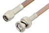 SMA Male to BNC Male Cable 48 Inch Length Using RG400 Coax, RoHS - PE3613LF-48 - Pasternack