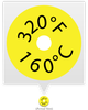 SL320F 160C TEMPERATURE SENSOR LABEL - SL320F - Telatemp Corporation