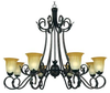 Large Chandeliers-Glass Shade - 316077 - Light Center (The)