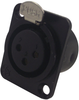 Xlr Audio Connector, Socket, 3, Panel Mount, Metal Body, Nickel Plated Contacts Rohs Compliant Pro Signal - 24M6308 - Newark, An Avnet Company