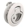 Push-to-Close Latch, Medium Size, Key Locking, 17 - 22 mm  Door thickness, 25.5 mm  Grip, Beige Plastic and 316 Stainless Steel, Natural and Electropolished - M1-44-877 - Southco