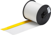 Brady B-595 White / Yellow Indoor / Outdoor Vinyl Thermal Transfer Continuous Thermal Transfer Printer Label Roll - 4 in Width - 100 ft Length - 113220 - 754473-98589 - R. S. Hughes Company, Inc.