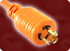 LOCKING NEMA L5-15P ORANGE to IEC-60320-C13 ORANGE HOME // Power Cords // High Voltage Power Cords // Locking Blade Power Cords - 4819.072 - Quail Electronics