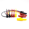 XR Mini-Hook to 9306 Stacking Shrouded Right Angle Banana Plug, 18 AWG PVC Test Lead - 636XR - E-Z-HOOK, a division of Tektest, Inc.