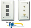 ICC 3 Port Single Gang Faceplate With Station ID - IC107S03 - TelephoneStuff.com