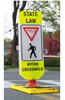 Flexible Post Crosswalk Signs - LY-25 - Traffic Safety Warehouse