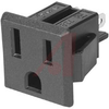 Receptacle; 15 A; 125 VAC; Black; Nylon; UL, CSA, NEMA - 70133329 - Allied Electronics, Inc.