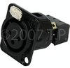 Female Chassis Mount XLR To Snap Terminal -- NC3FD-SNAP