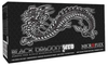 Microflex Black Dragon Zero BD-1002 Black Medium Latex Powder Free Disposable Gloves - Medical Grade - Rough Finish - 9.6 in Length - 769799-19020 - 769799-19020 - R. S. Hughes Company, Inc.