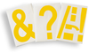 ToughStripe Die-Cut Yellow Punctuation - 121912 - Brady Corporation