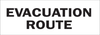 Brady B-120 Fiberglass Reinforced Polyester Rectangle White Evacuation Route Sign - 14 in Width x 6.5 in Height - TEXT: EVACUATION ROUTE - 70323 -- 754476-70323 - Image