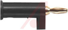 Plug; Banana Plug; 5 A; Black; Brass; Beryllium Copper; 2500 Vrms (Max.); 50 de - 70197974 - Allied Electronics, Inc.