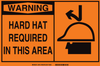 Brady Rectangle Orange Personal Protection Equipment (PPE) Sign - TEXT: HARD HAT REQUIRED - 46745 - 754473-46745 - R. S. Hughes Company, Inc.