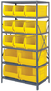 Open Shelving, 6Shelves, 13Bins, Yellow; Shelving Unit Type Quantum Storage - 44AC9290 - Newark, An Avnet Company